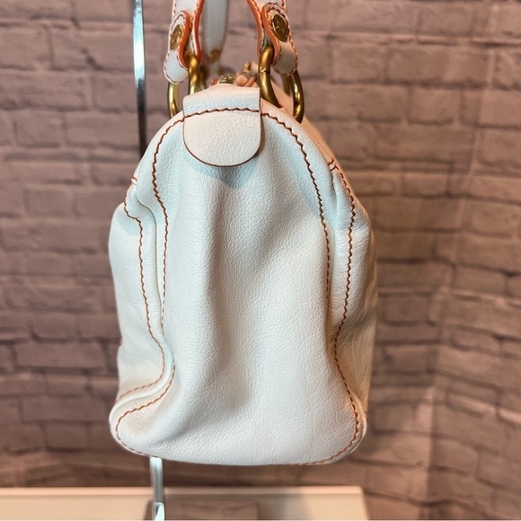 CELINE White Boston Shoulder Bag Leather - Picture 9 of 14